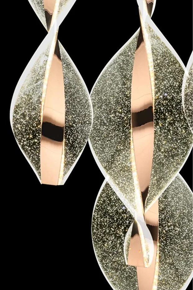 Mars 4'lü Gold Kumandalı 3 Renk Led Lüx Modern Ledli Avize